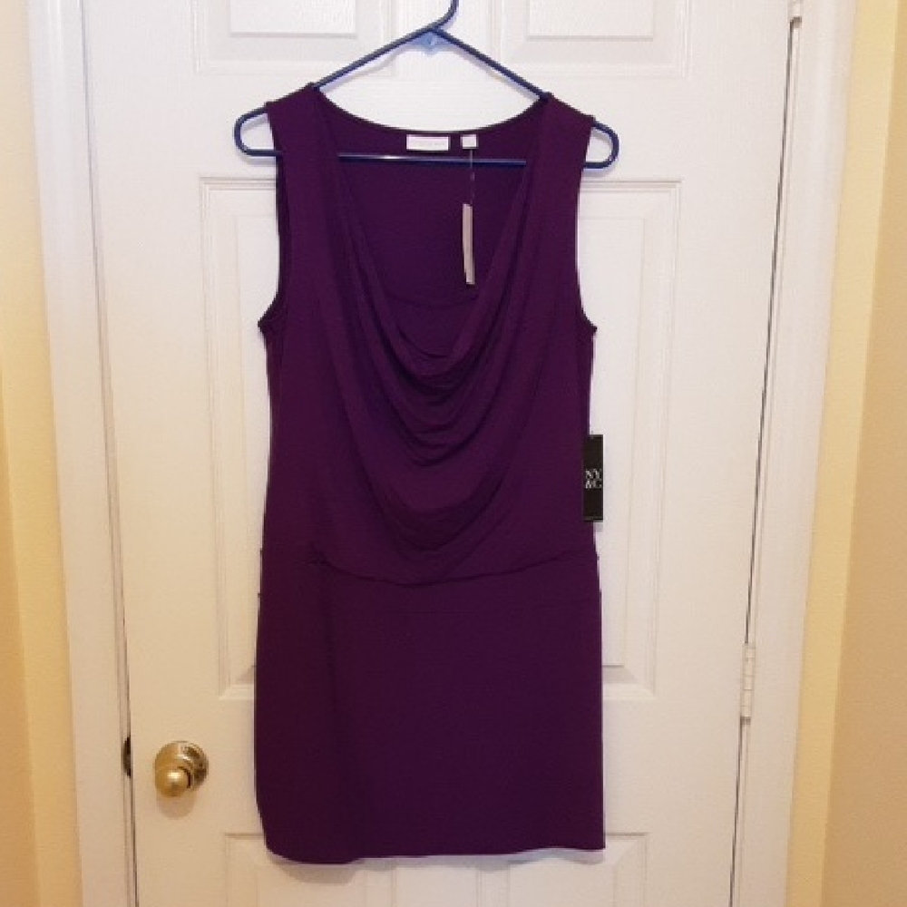 New York & Company Deep Purple Mini Dress